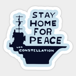 Stay Home For Peace // Joan Baez Hippie Tribute Sticker